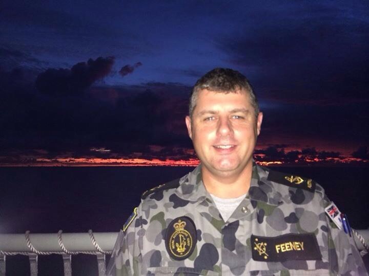 Scott Feeney during his service in the Royal Australian Navy